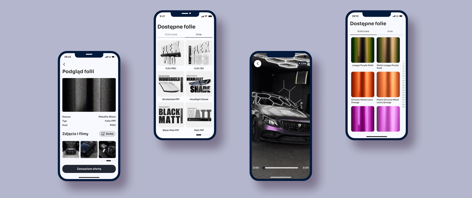 mobile phone screens showcasing the perfectshield app by mobitouch