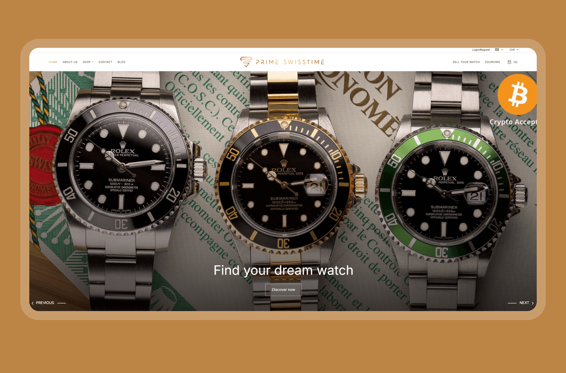 Prime SwissTime screen for case study by mobitouch