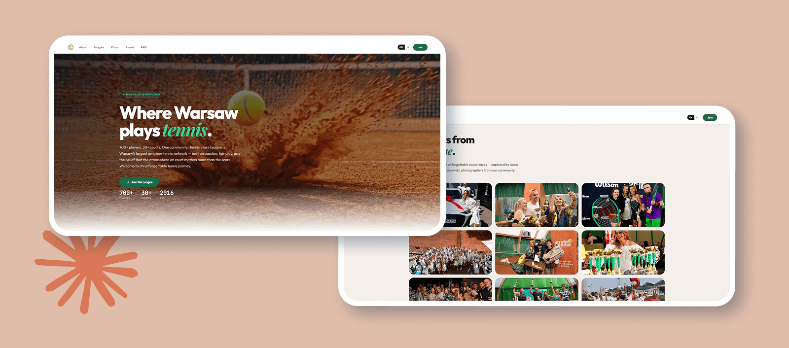 Oryva web app screen showing a tennis business, for mobitouch's case study of a web AI-powered app with Claude