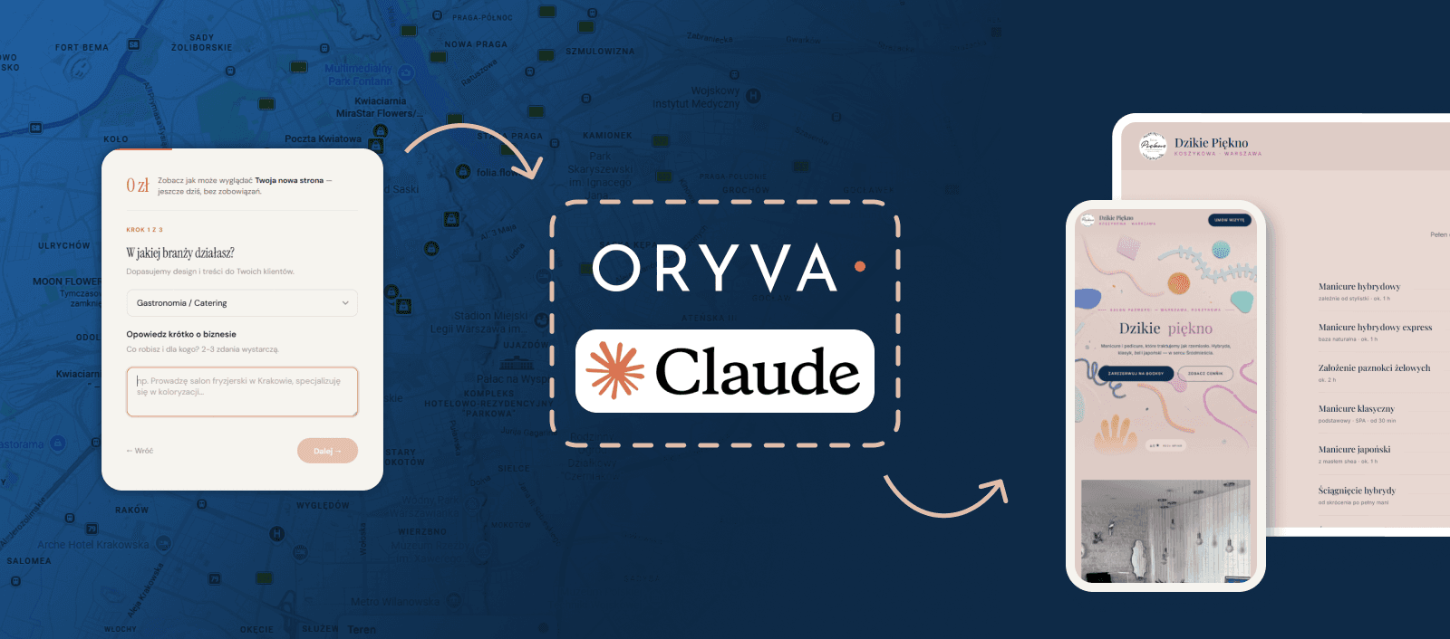 Oryva web app work flow showing how the platform works, for mobitouch's case study of a web AI-powered app with Claude
