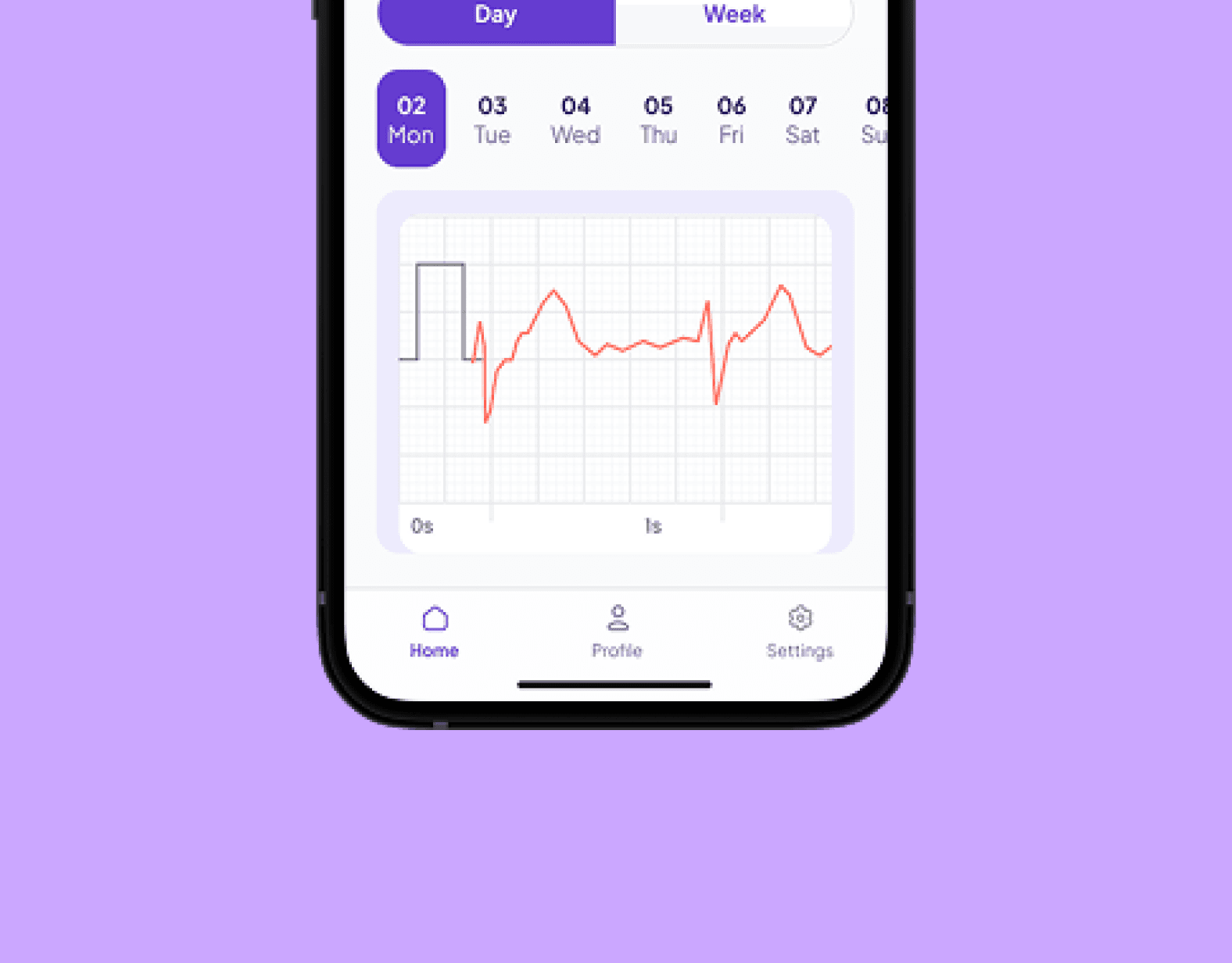 Neendu mobile app prototype: home screen